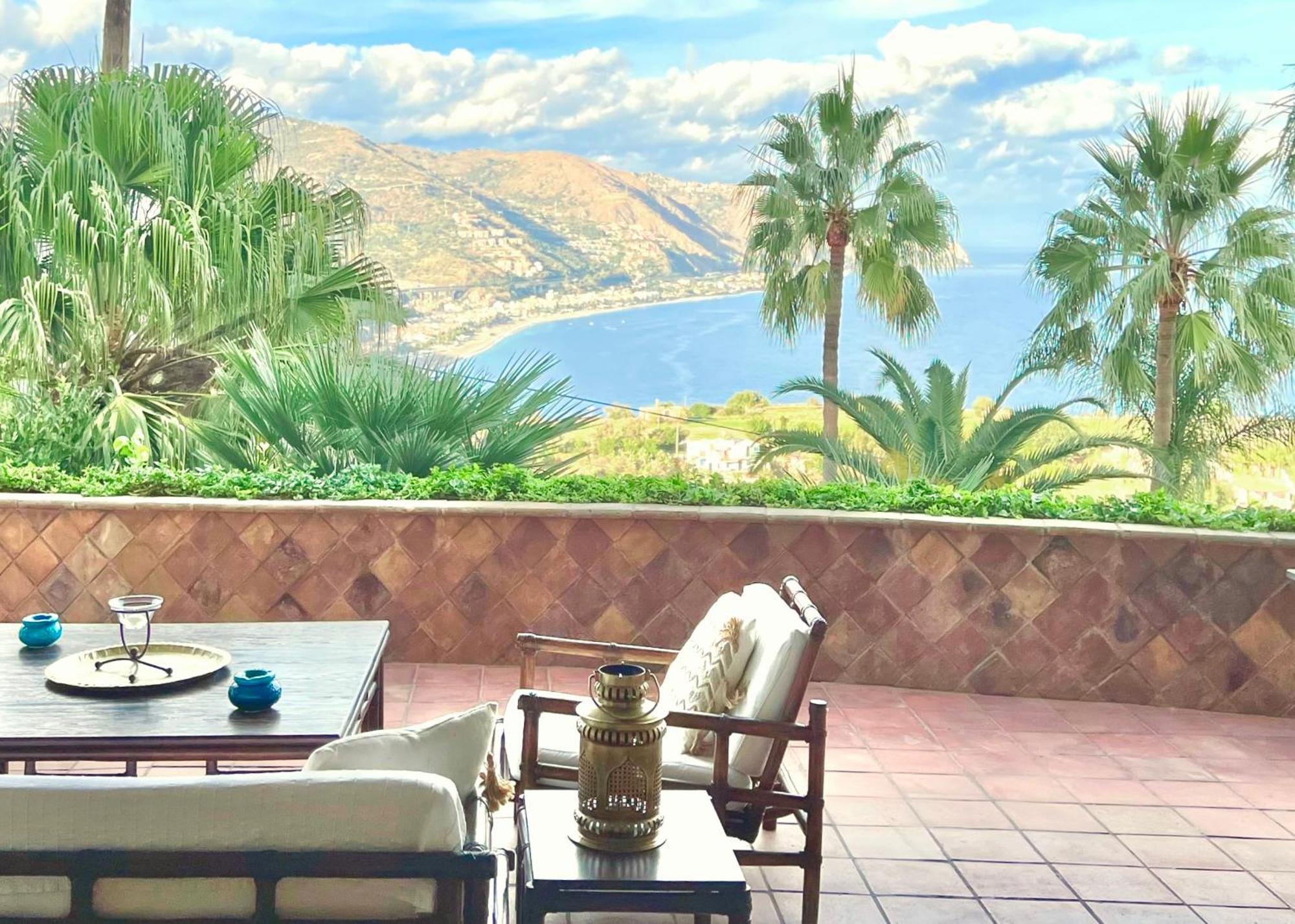 Villa Lou Taormina Private Villa With Panoramic Sea View Pool Bagian luar foto